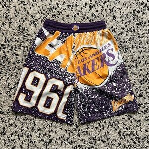 Mitchell & Ness Mesh Shorts Los Angeles Lakers Logo Splash Youth Boys Medium